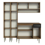 Cocina Compacta 169 cm Marrón/Negro Emilly Madesa