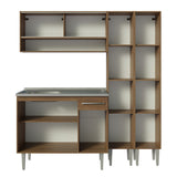 Cocina Compacta 169cm con Fregadero Marrón Emilly 14
