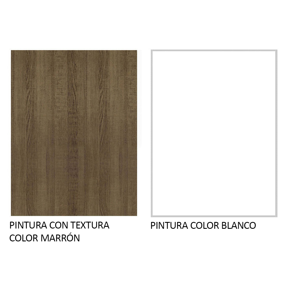 Cocina Integral 229cm sin Fregadero Marrón/Blanco Emilly Pop 02