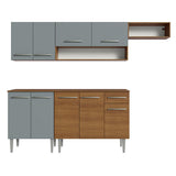 Cocina Compacta 229cm Marrón/Gris Emilly 13