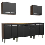 Cocina Integral 233cm Marrón/Negro Emilly King 01