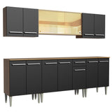 Cocina Integral 233cm Marrón/Negro Emilly 03