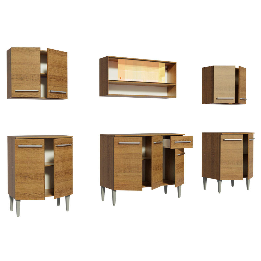 Cocina Integral 233cm Marrón Emilly Smile 04