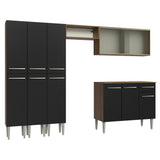 Cocina Integral 261cm Marrón/Negro Emilly 03