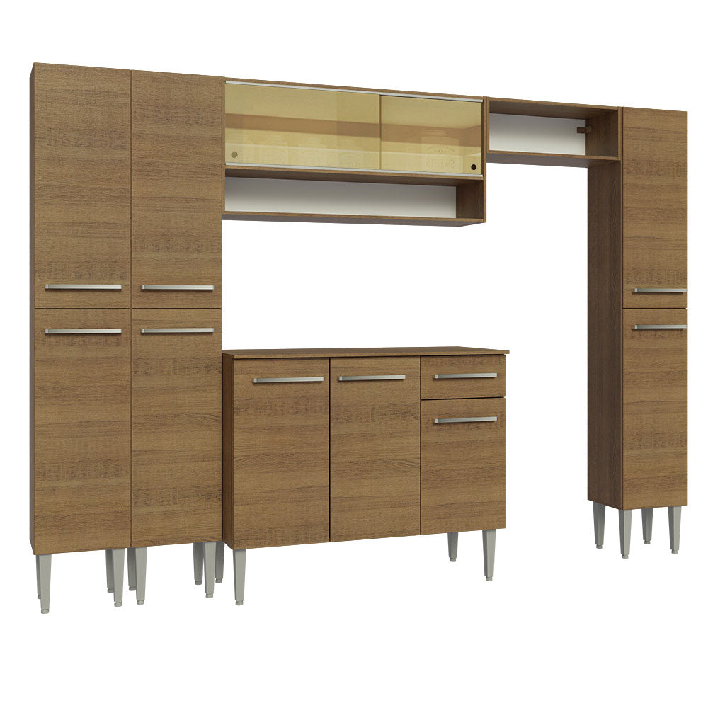 Cocina Integral 261cm Marrón Emilly 04
