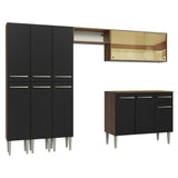 Cocina Integral 261cm Marrón/Negro Emilly 05