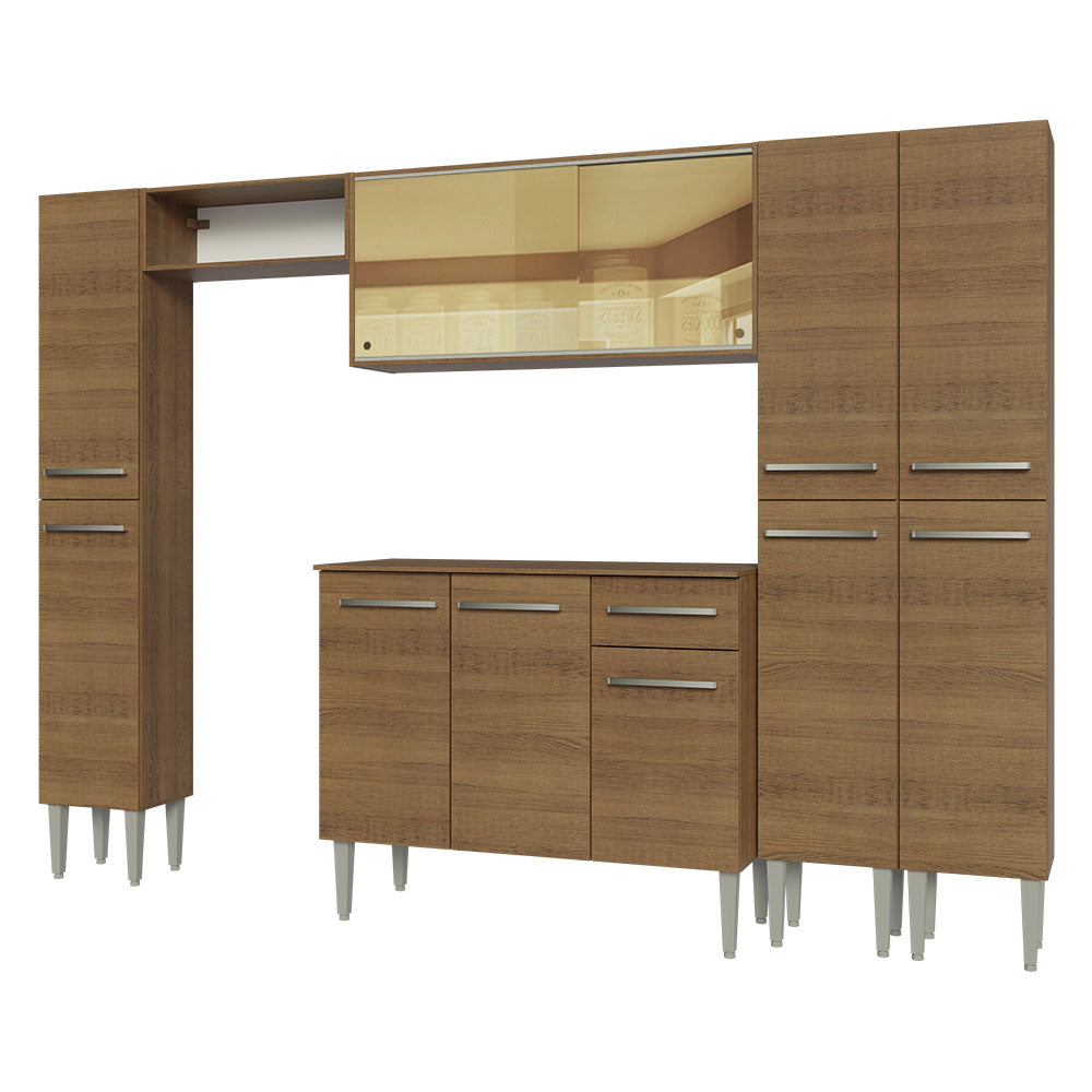 Cocina Integral 261cm Marrón Emilly 07