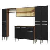Cocina Integral 261cm Marrón/Negro Emilly 07