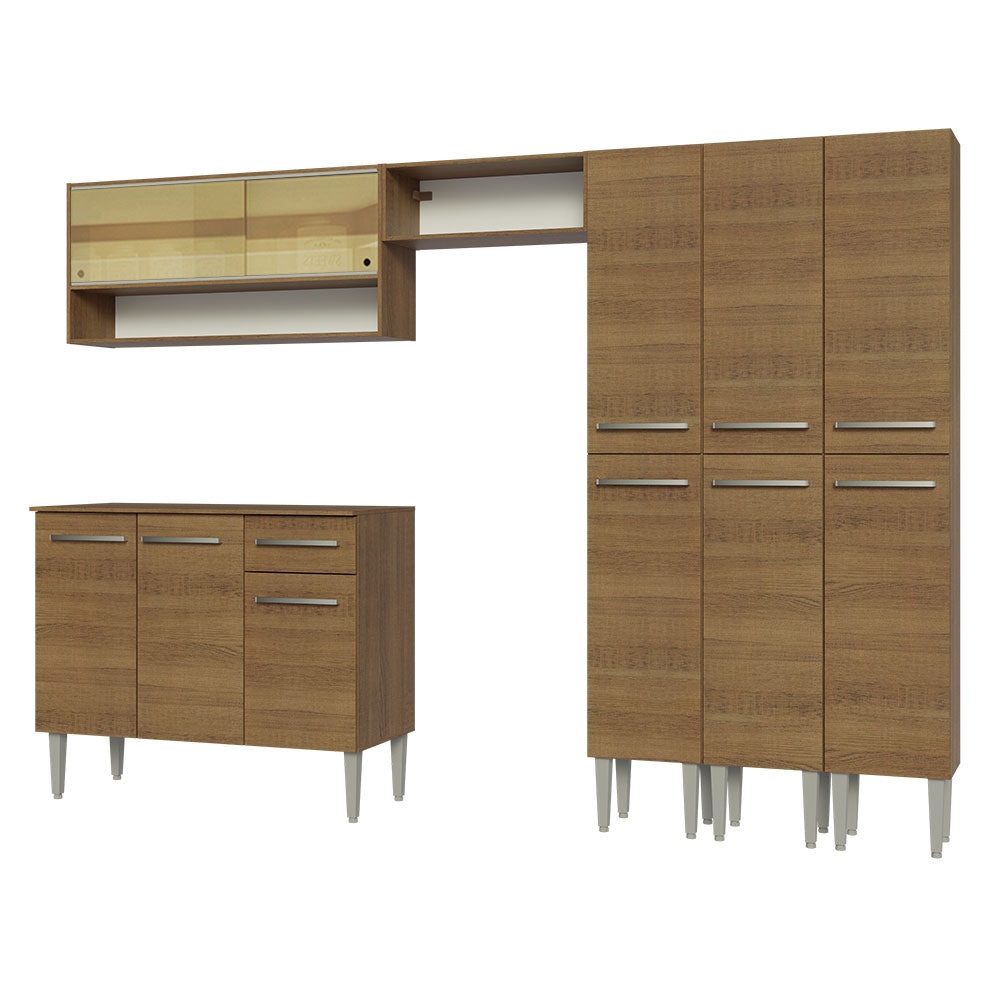 Cocina Integral 261cm Marrón Emilly 08