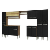 Cocina Integral 325cm Marrón/Negro Emilly 05