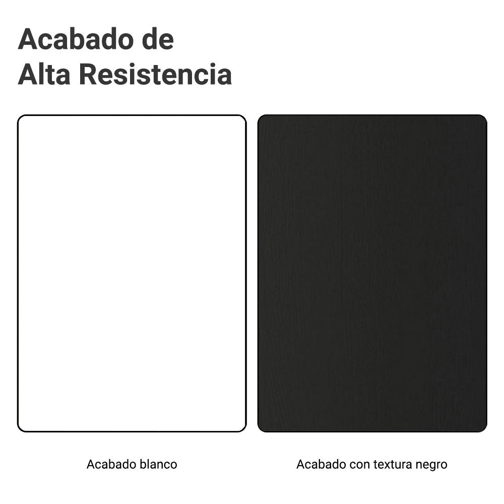 Kit Gabinete Bajo 2 Puertas y Vitrina 70 cm Blanco/Negro Glamy Madesa