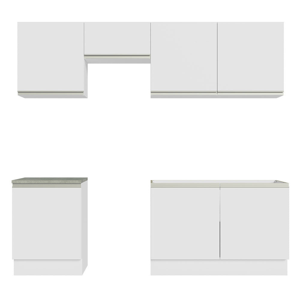 Cocina Integral 240cm Blanco Glamy 09