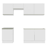 Cocina Integral 240cm Blanco Glamy 09