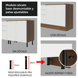 Cocina Integral 260cm Marrón/Blanco Glamy 04