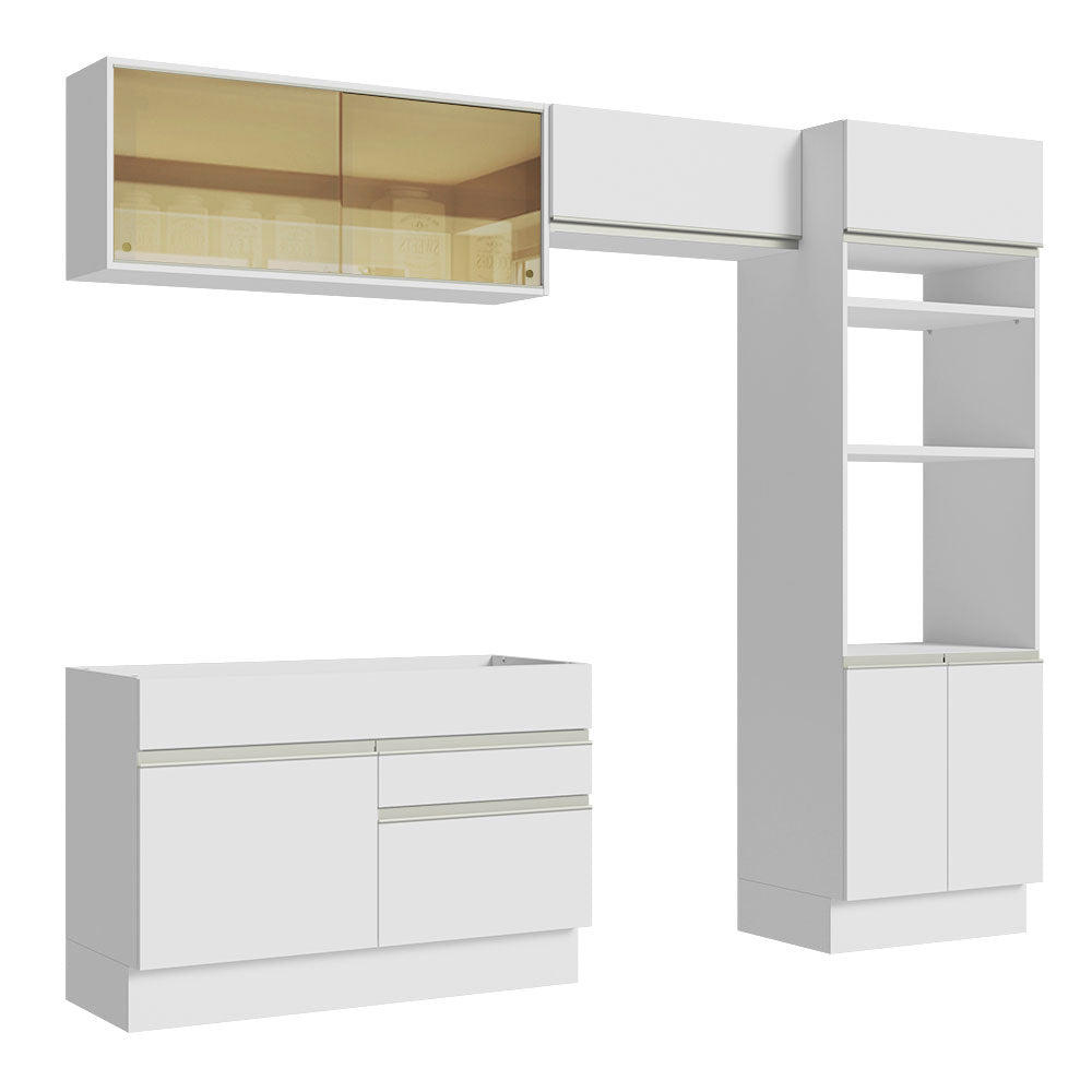Cocina Integral 270cm Blanco Glamy 12