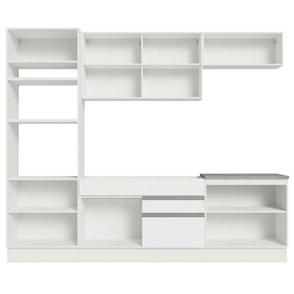 Cocina Integral 270cm Blanco Glamy 13
