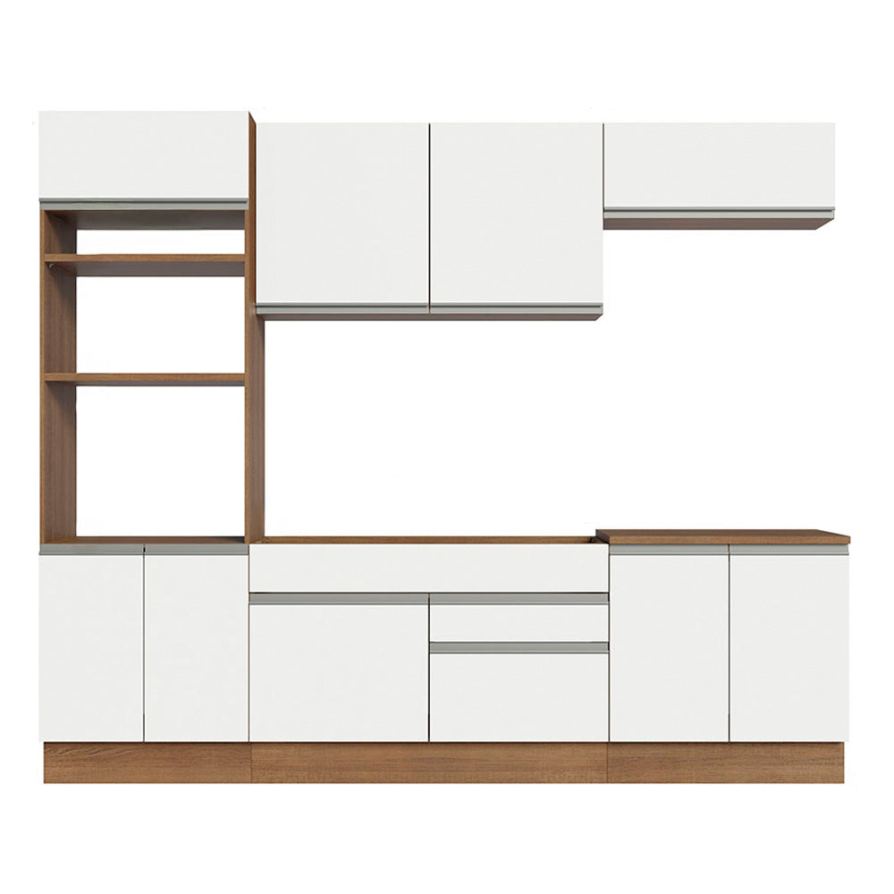 Cocina Integral 270cm Marrón/Blanco Glamy 13
