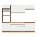 Cocina Integral 270cm Marrón/Blanco Glamy 13
