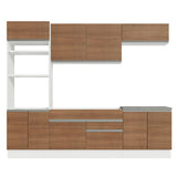 Cocina Integral 270cm Blanco/Marrón Glamy 13