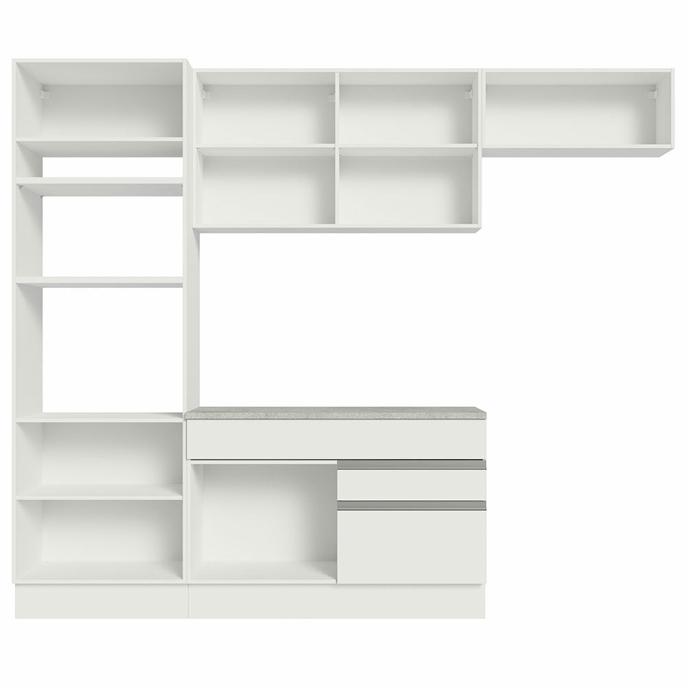 Cocina Integral 270cm Blanco Glamy 14