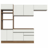 Cocina Integral 270cm Marrón/Blanco Glamy 14