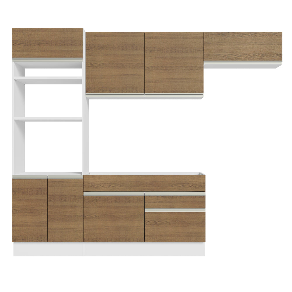 Cocina Integral 270cm Blanco/Marrón Glamy 15