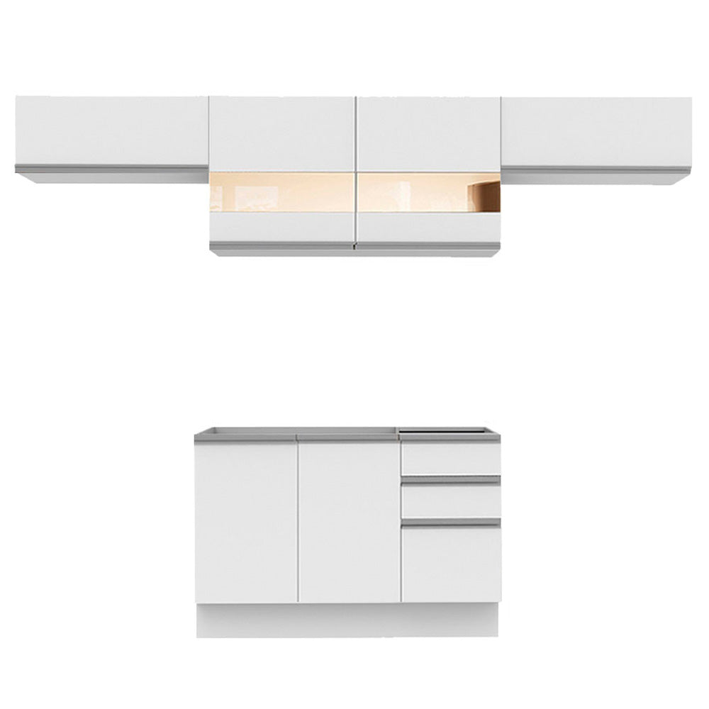 Cocina Integral 280 cm Blanco Glamy Madesa