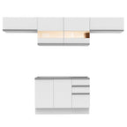 Cocina Integral 280 cm Blanco Glamy Madesa
