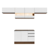 Cocina Integral 280cm Marrón/Blanco Glamy 01