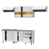 Cocina Integral 280cm Blanco Glamy 02SR
