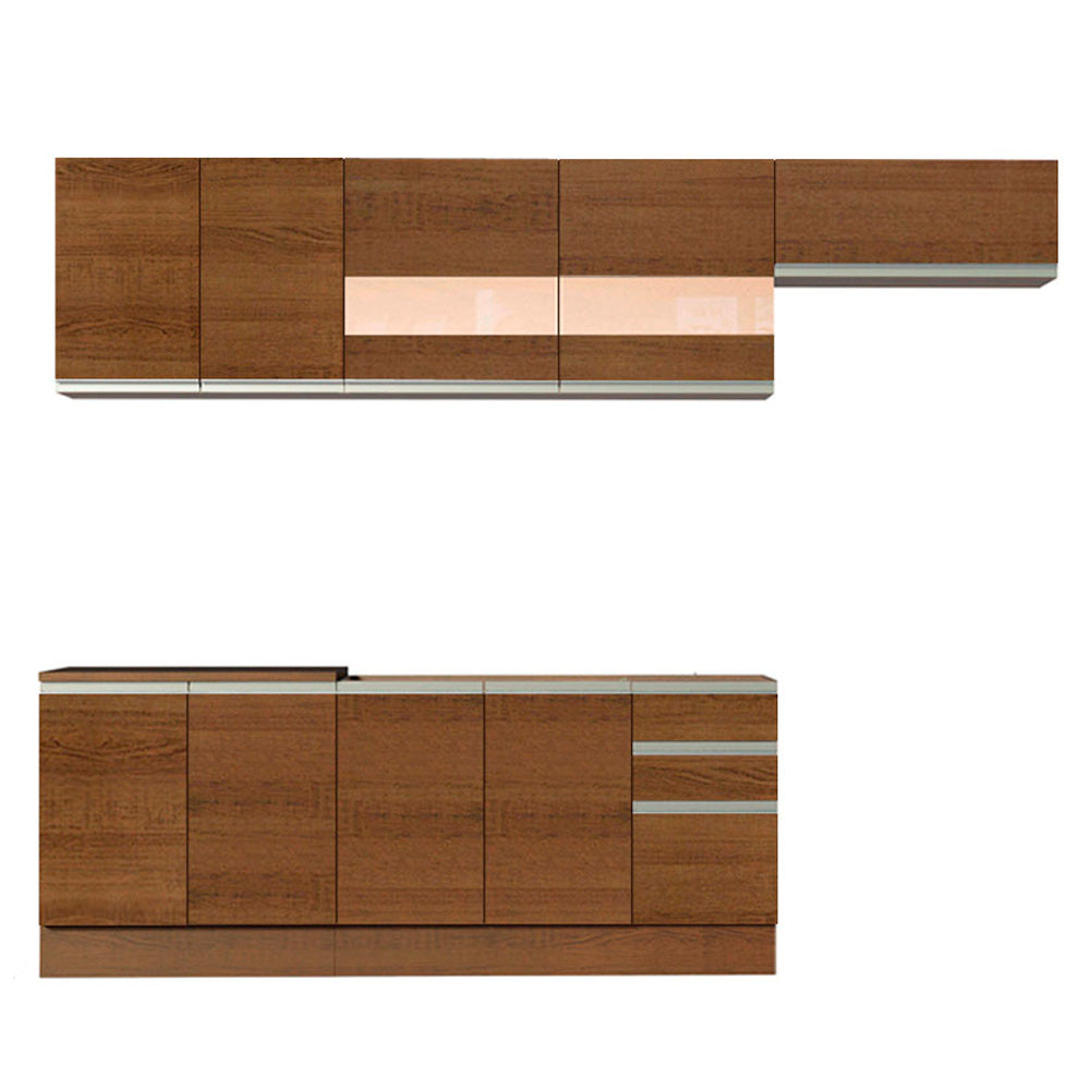 Cocina Integral 280cm Marrón Glamy 03