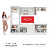 Cocina Integral 290 cm (Con Encimera) Blanco Vicenza 12