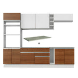 Cocina Integral 290 cm Blanco/Marrón/Blanco Vicenza 12