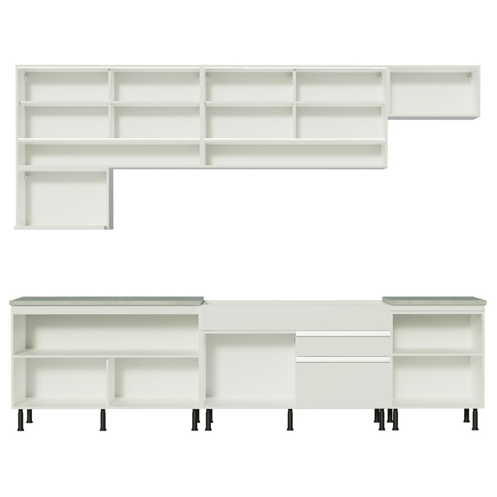 Cocina Integral 300cm Blanco Glamy 01SR