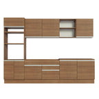 Cocina Integral 310 cm Con Mueble para Horno Marrón Glamy Madesa