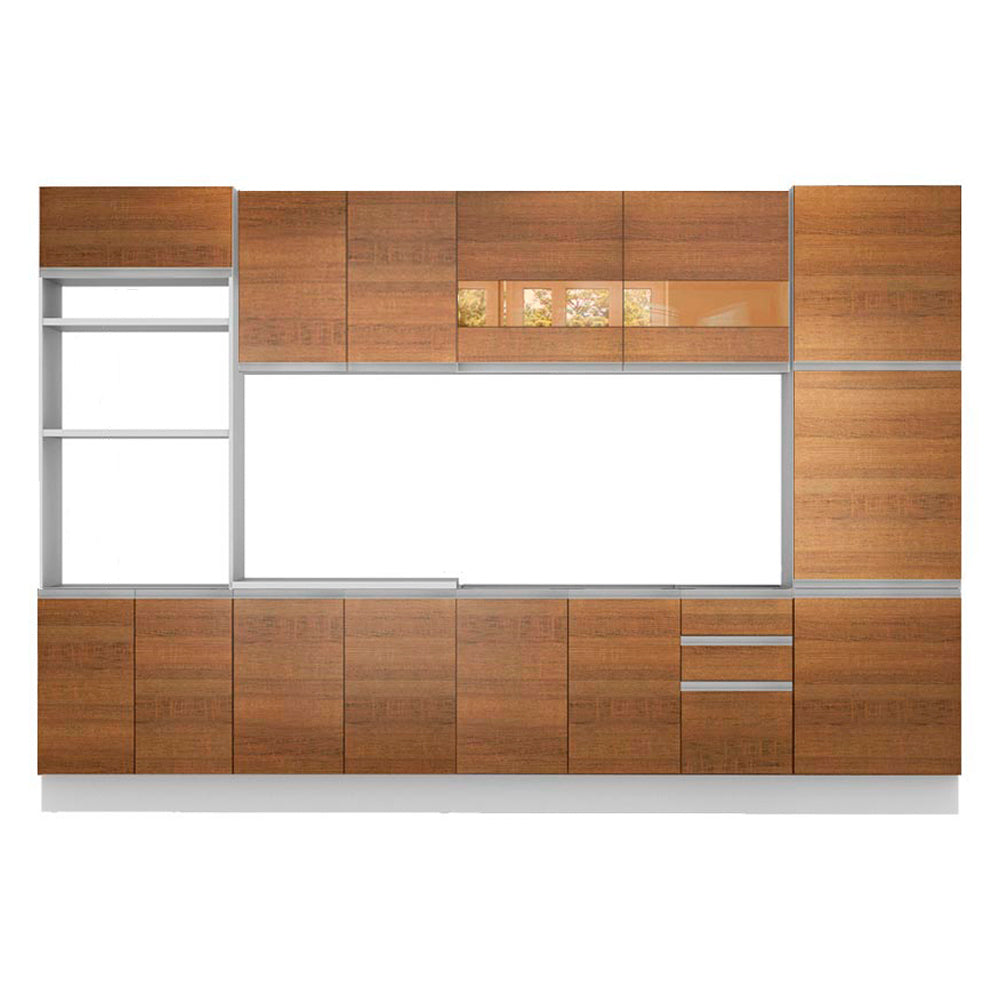 Cocina Integral 330cm Blanco/Marrón Glamy 02