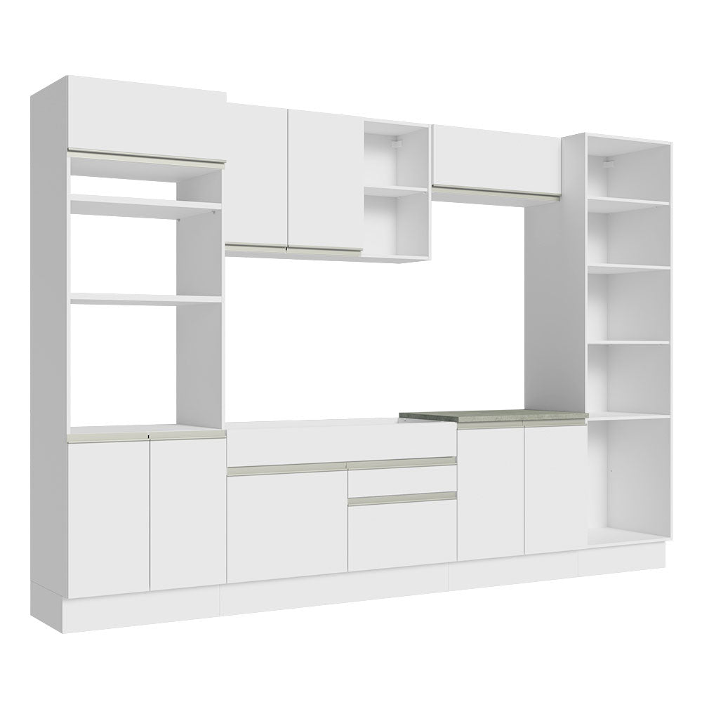 Cocina Integral 330cm Blanco Glamy 03
