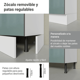 Cocina Integral 400cm Lux Blanco/Gris 01