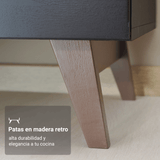 Cocina Integral 190cm Negro/Marrón Reims Madesa 06