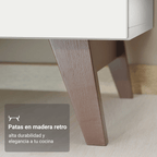 Cocina Compacta 190 x 52 cm 5 Puertas Blanco Reims Madesa 07