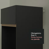 Cocina Integral 235cm Negro Reims Madesa 02