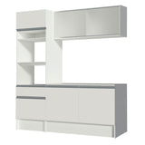 Cocina Compacta 180cm Blanco Topazio Madesa 01