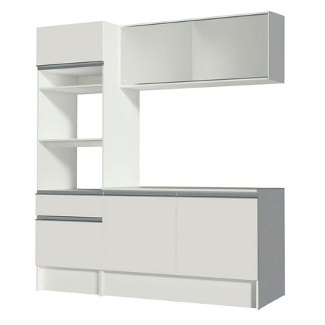 Cocina Compacta 180cm Blanco Topazio Madesa 01