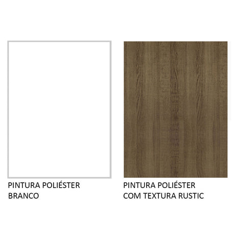 Cocina Compacta 180cm Blanco/Marrón Diamante Madesa 02