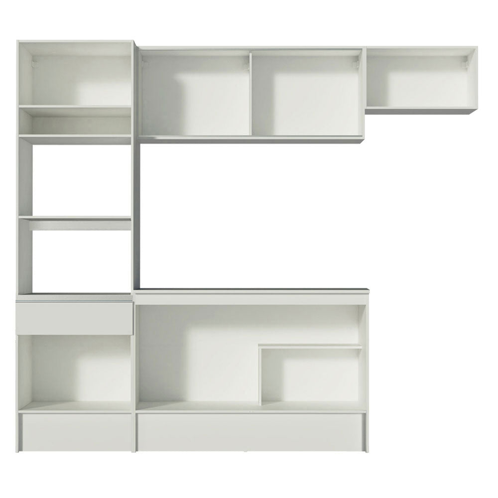 Cocina Integral 240 cm Con Mueble para Horno Blanco Topázio Madesa