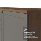 Cocina Integral 270 cm Con Mueble para Horno Marrón/Gris Vik Madesa