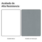 Kit Gabinete Bajo y Gabinete Superior para Baño 120 cm 3 Puertas 3 Cajones Blanco/Gris Agata Madesa