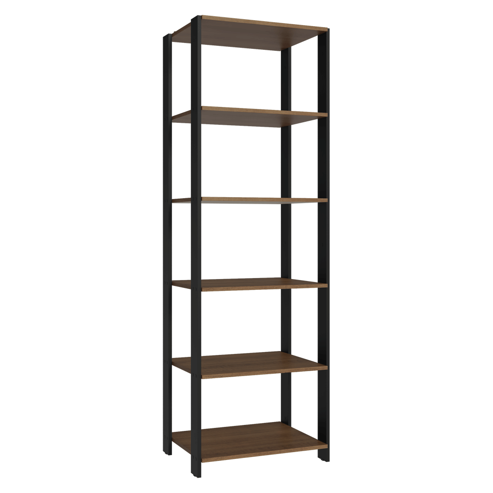 Estante Armario Multiuso para Escritorio 59cm 5 Repisas Marrón/Negro Madesa