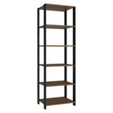 Estante Armario Multiuso para Escritorio 59cm 5 Repisas Marrón/Negro Madesa