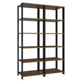 Estante Armario Multiuso para Escritorio 118cm 10 Repisas Marrón/Negro Madesa